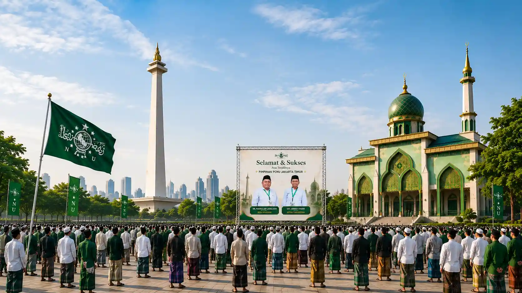 Kebersamaan pengurus dan warga PCNU Pengurus Cabang Kabupaten Tabanan